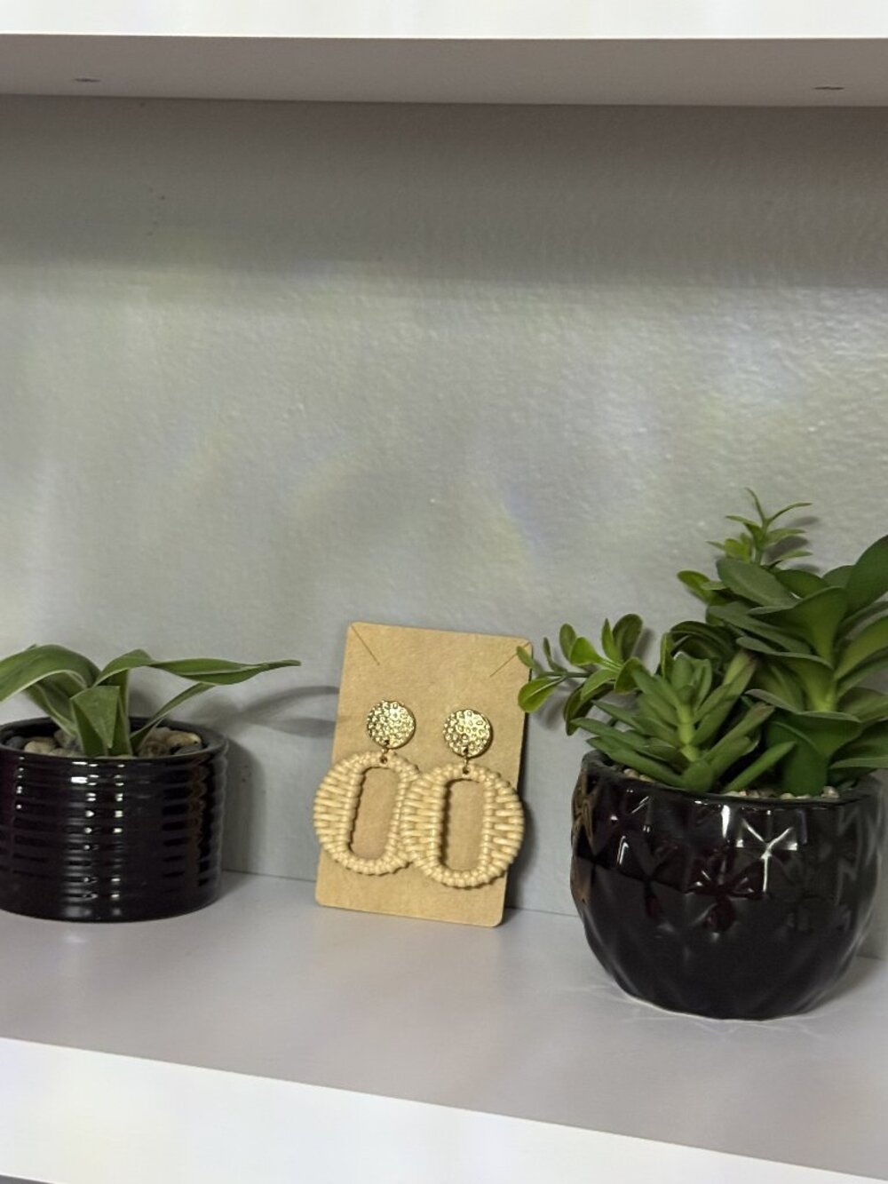 Tan & Gold Earrings From My Small Business